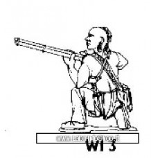 Dixon Minitures - Indian Wars - Woodland Indians - Kneeling firing musket