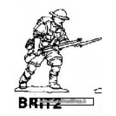 Dixon Minitures - Desert Rats - 1/72 - Infantry advancing - fixed bayonet