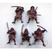 Samurai 54 mm 1/32 - 5 Figures Battles Russian Toy Soldiers 