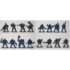 Set of 16 Fantasy Armored Infantry Toy Soldiers 40 mm