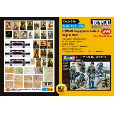 ETA Diorama - 516 - 1/72 - WWI German Propaganda Posters Flags Maps