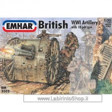 Emhar EM 7202 - 1/72 - British Artillery WWI Artillery with 18 Pdr Gun