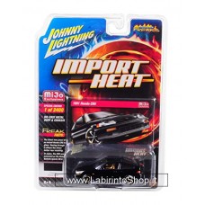 Johnny Lightning - Import Heat - Mijo Exclusive - 1991 Honda CRX Black (Diecast Car)