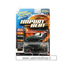 Johnny Lightning - Import Heat - Mijo Exclusive - 1990 Nissan 240SX Custom Black (Diecast Car)