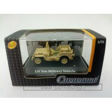 Cararama 1/72 1/4 ton Military Vehicle Jeep Sand Yellow  (Diecast Car)