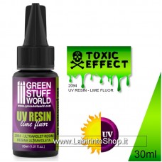 Green Stuff World Lime Fluor UV Resin - Water Effect 30ml - Toxic Effect