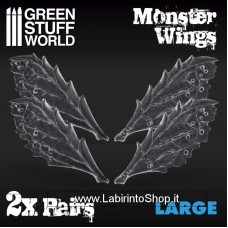 Green Stuff World 2x Resin Monster Wings - Large