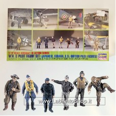 Hasegawa WWII Pilot Figures Set (Japanese, German, U.S., British) 1/72