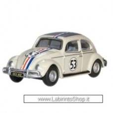 Oxford Pearl White Herbie Vw Beetle Car 1/76 Diecast Model