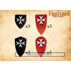 FireForge Games Deus Vult DVSH04 Hospitaller Order Shields 12 pcs