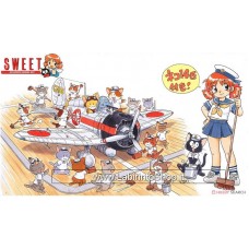 Sweet - Type 96 Carrier Fighter (A5M4) Carrier Fighter Group & Flight Deck Set (w/ Cat 14 Animals) (Miyazawa Limited) (Plastic model) 1/144