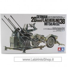Tamiya 1:35 Tamiya Flakvierling 38 MITSd.Ah.52 20mm German Anti-Air Model Kit