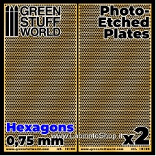Green Stuff World Photo-etched Plates - Medium Hexagons