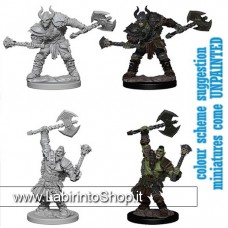 Dungeons & Dragons: Pathfinder Battles Unpainted Minis:  Half Orc Male Barbarian