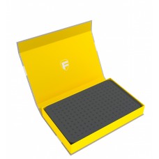 57436 Feldherr Magnetic Box yellow with 25 mm pick and pluck foam for custom projects