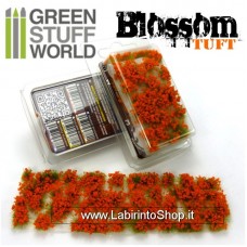 Green Stuff World Blossom TUFTS - 6mm self-adhesive - ORANGE Flowers