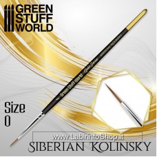 Green Stuff World GOLD SERIES Siberian Kolinsky Brush - Size 0