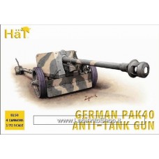 Hat 8150 German Pak 40 Anti-tanl Gun 1/72