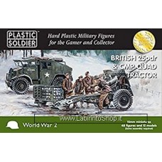 PLASTIC SOLDIER CO: 1/100 British 25pdr and CMP Quad Tractor