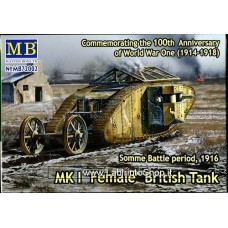 MasterBox 72002 1/72 Commemorating the 100th anniversary of World War One (1914-1918) Somme Battle Period 1917 MKI Female British Tank