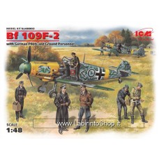 ICM 48803 WWII Bf 109F-2 with German Pilots And Ground Personnel 1/48