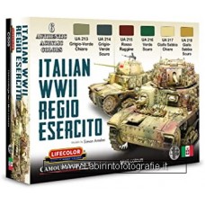 Lifecolor Acrylics LC-CS08 World War 2 Italian Regio Esercito Paint Set