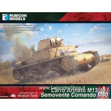 Rubicon Models 1/56 - 28mm Plastic Model Kit Carro Armato M13/40 Semovente Comando M40