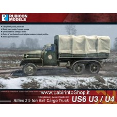 Rubicon Models 1/56 28mm Plastic Model Kit Allies 2/1/2 ton 6x6 Cargo Truck US6 U3 U4