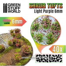 Green Stuff World Shrubs TUFTS - 6mm self-adhesive - LIGHT PURPLE