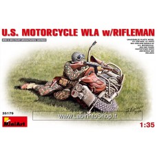 Miniart - 35179 - 1/35 U.S. Motorcycle WLA with Rifleman