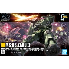 Bandai High Grade HG 1/144 Ms-06 Zaku II Produced Mobile Suit Gundam Model Kits