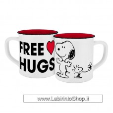 Peanuts Enamel Look Mug Free Hugs
