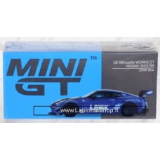 TSM True Scale Model Mini GT 299 LB-Sihluette Works GT Nissan 35GT-RR LBWK Blue