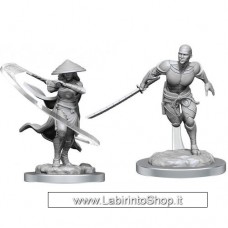 Magic The Gathering Unpainted Magic Miniatures Kaito Shizuki and The Wanderer