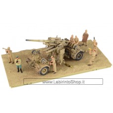 Forces of Valor 1:32 German 88mm Krupp Flak 36 Rohr 18 Gun DS.202 Tow 8 Figures North Africa 1942