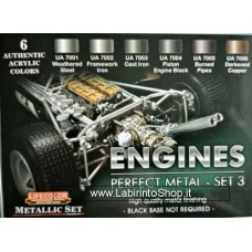Lifecolor Acrylics LC-CS51  Engines Perfect Metal Set 3