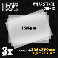 Green Stuff World A4 Mylar Stencil Sheets x3