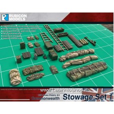 Rubicon Models 1/56 - 28mm Plastic Model Kit Commonwealth Stowage Set 1
