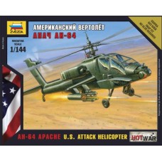 Zvezda 1/144 Us Attack Helicopter Ah-64 Apache