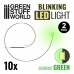 Green Stuff World Blinking Green Led Lights - 2mm