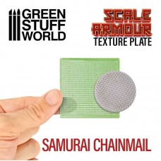 Green Stuff World Texture Plate - Samurai Chainmail Texture Plate