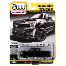 Auto World - Muscle Trucks - 1/64 - 2019 Ford F-150 XLT Sport Agate Black