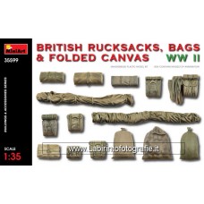 Miniart 1/35 35599 British Rucksacks, Bags, Folded Convas WWII