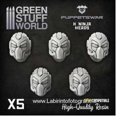 Green Stuff World PuppetsWar X Ninja Heads S501