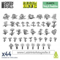 Green Stuff World Resin Bits Flowers Daisy Dandelion 1/48 44x