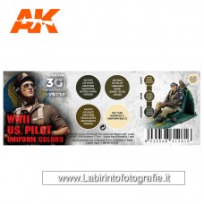 AK Interactive - AK11691 - 3G - WWII Figure WWII Us Pilot Uniform Colors