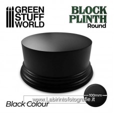 Green Stuff World Round Block Plinth 10cm Black