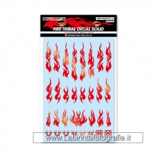 Hiqparts Fire Tribal Decal Solid Red
