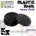 Green Stuff World Plastic Bases - Round 55mm BLACK
