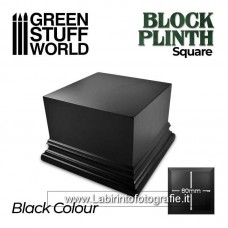 Green Stuff World Square Top Display Plinth 8x8cm - Black